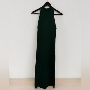 Love Stitch Sleeveless Maxi Dress in Forest Green